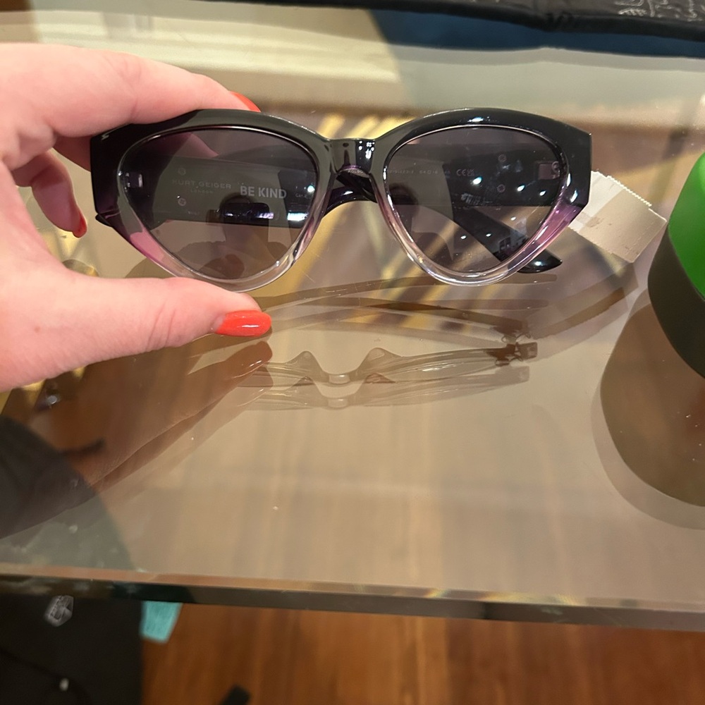NWT Kurt Geiger Black and Pink Sunglasses